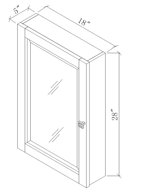 Optional Medicine Cabinet - Dimensions Optional Medicine Cabinet - Dimensions
