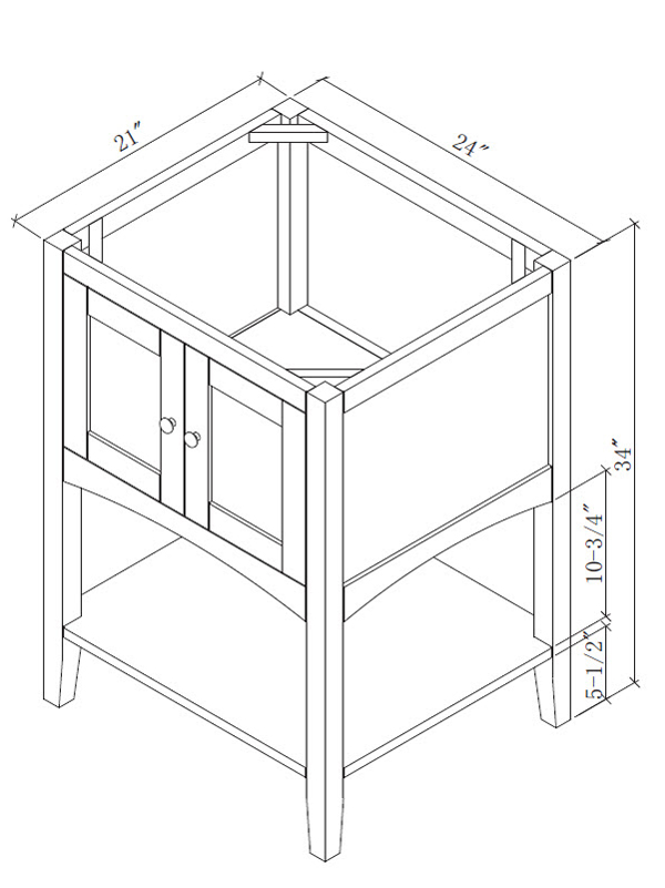24" Allure Vanity - Dimensions 24" Allure Vanity - Dimensions