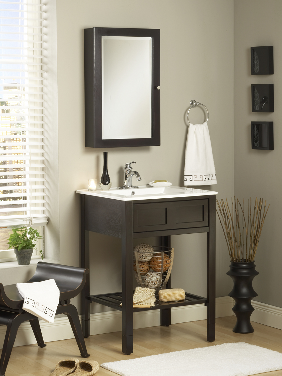 24" Parsons Single Vanity - shown with optional medicine cabinet