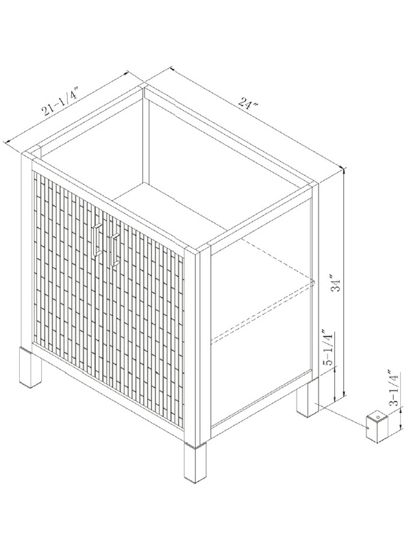 24" Cape Point Single Bath Vanity - Dimensions 24" Cape Point Single Bath Vanity - Dimensions