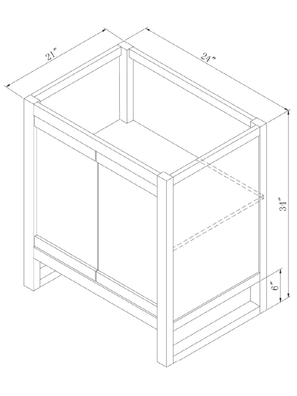 24" Lawton Single Vanity - Dimensions 24" Lawton Single Vanity - Dimensions