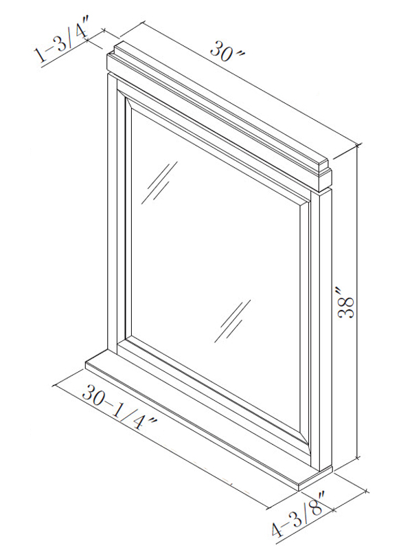 Optional Mirror - Dimensions Optional Mirror - Dimensions