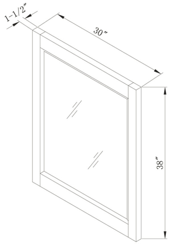 Optional Mirror - Dimensions Optional Mirror - Dimensions