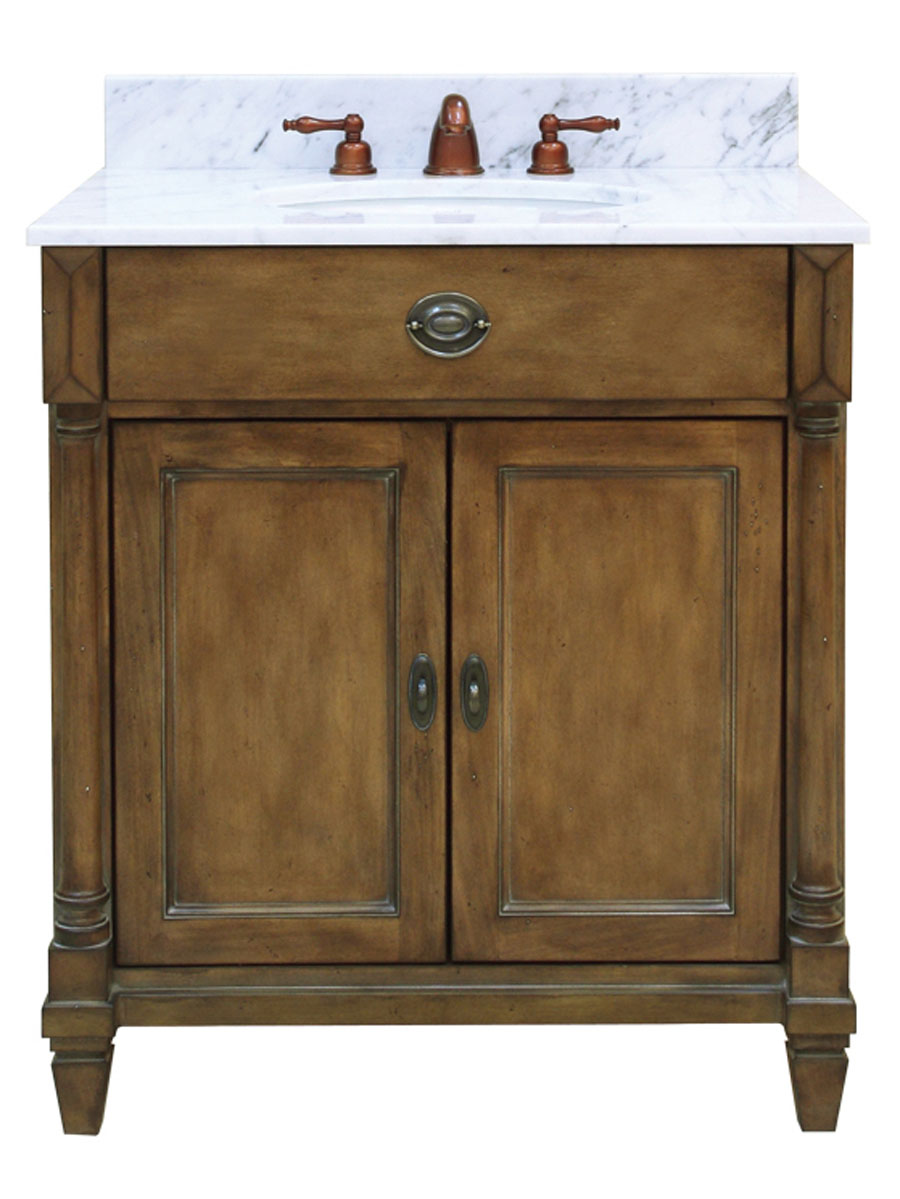 30" Regency Place Single Vanity - With optional Carrera White marble top 30" Regency Place Single Vanity - With optional Carrera White marble top