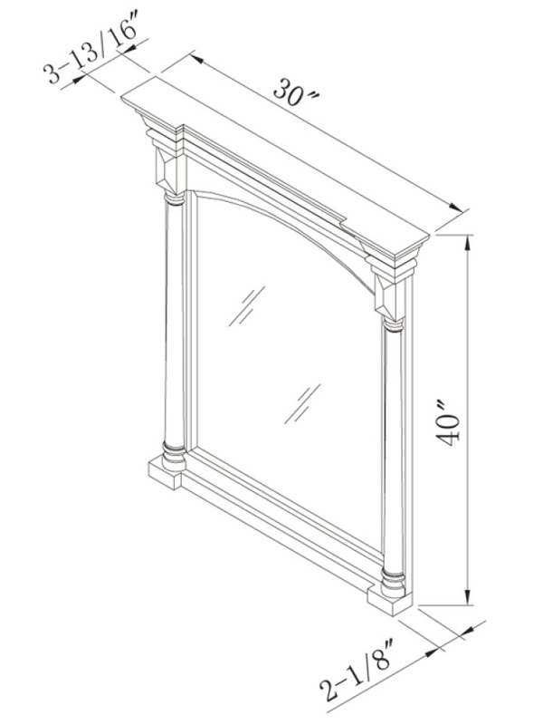 Optional Mirror - Dimensions Optional Mirror - Dimensions