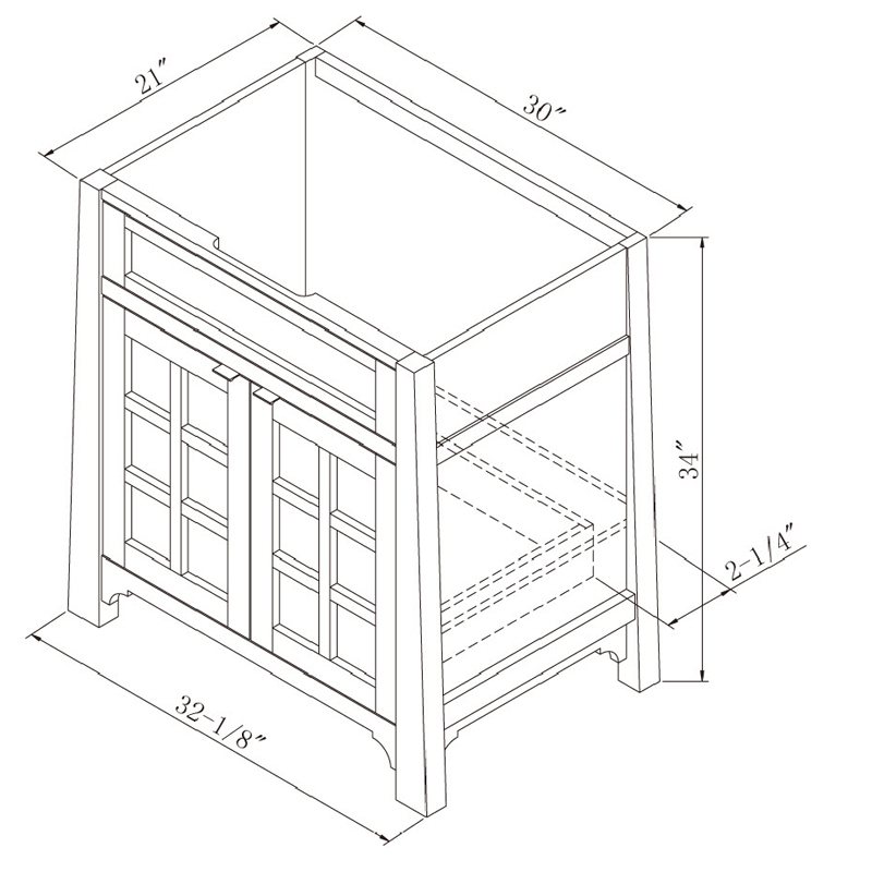 30" Parkdale Single Vanity - Dimensions 30" Parkdale Single Vanity - Dimensions
