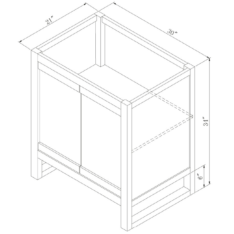 30" Lawton Single Bath Vanity - Dimensions 30" Lawton Single Bath Vanity - Dimensions
