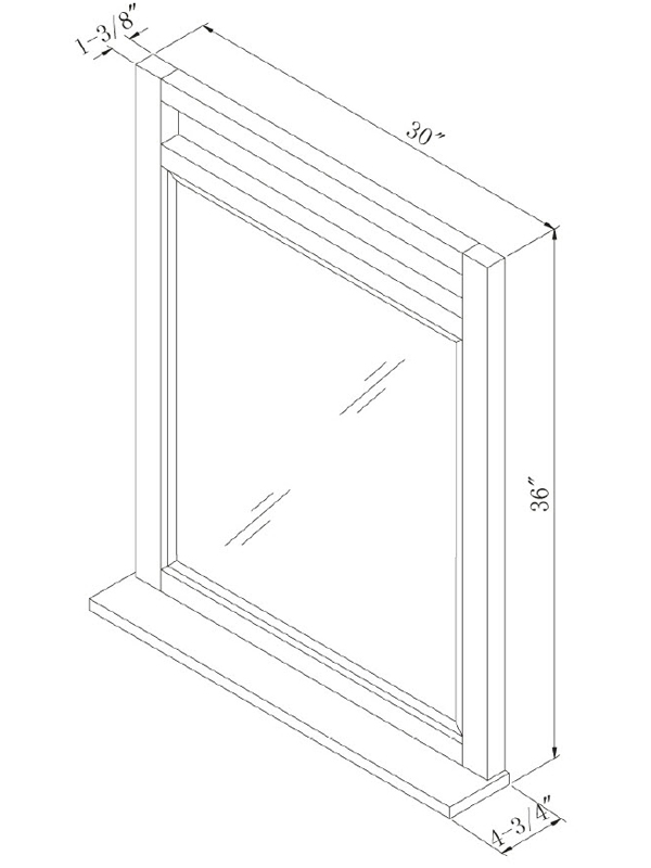 Optional Mirror - Dimensions Optional Mirror - Dimensions