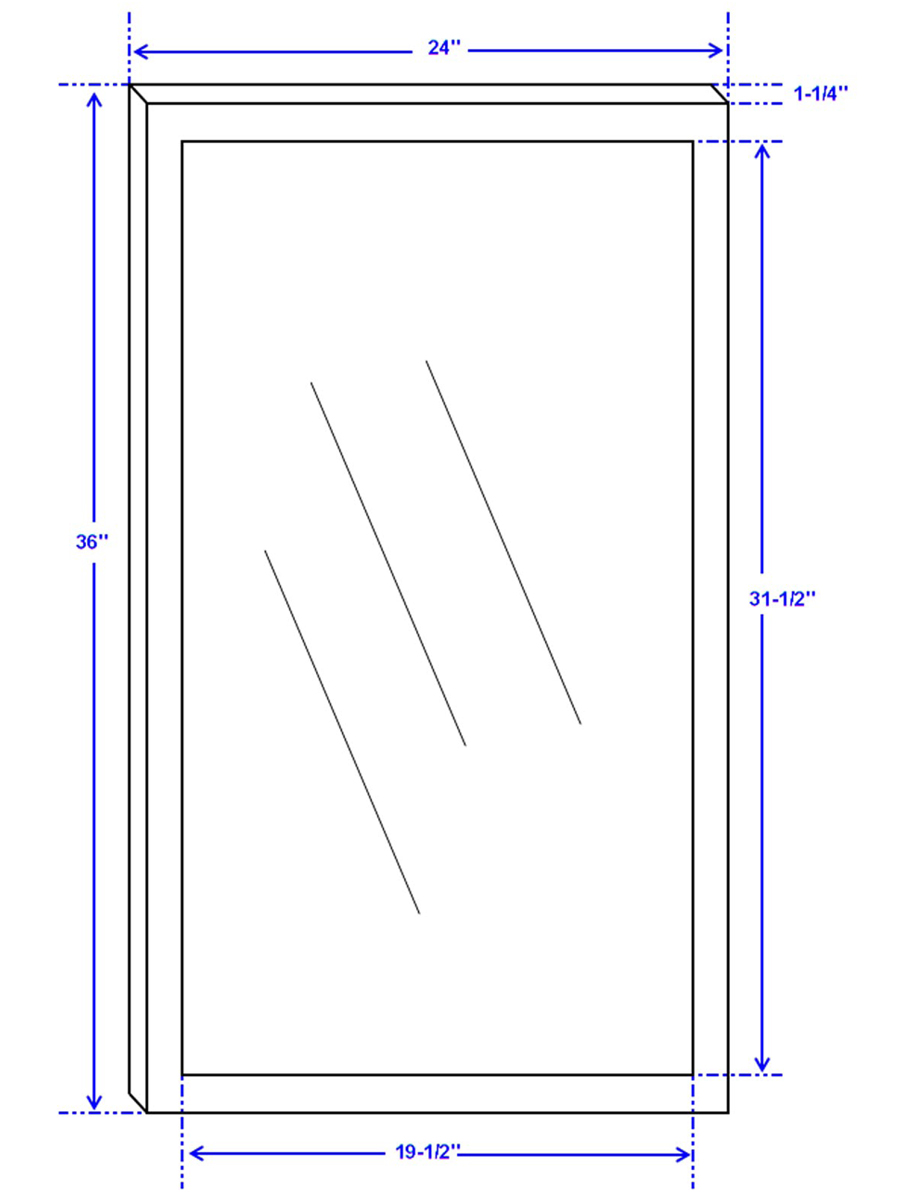 Included Mirror - Dimensions