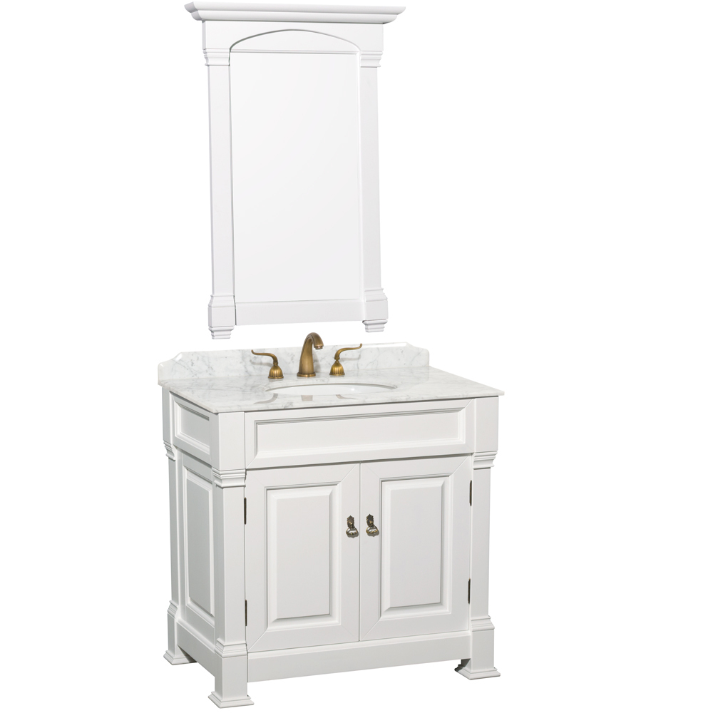 Shown with Carrera White Marble Top