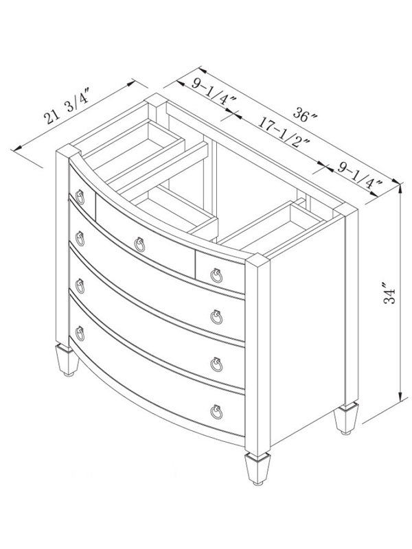 36" Java Single Vanity - Dimensions 36" Java Single Vanity - Dimensions