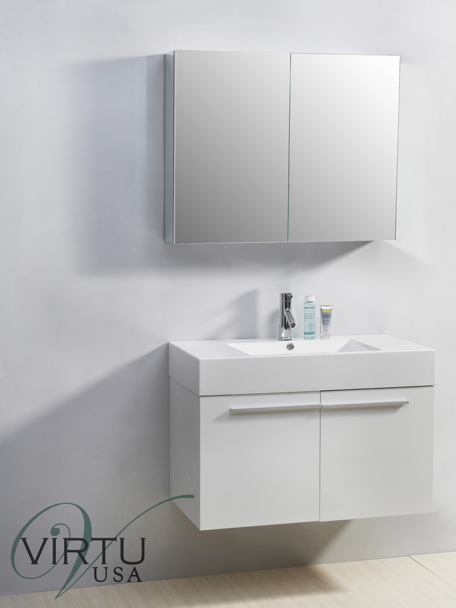 35.5" Midori Single Bath Vanity in White