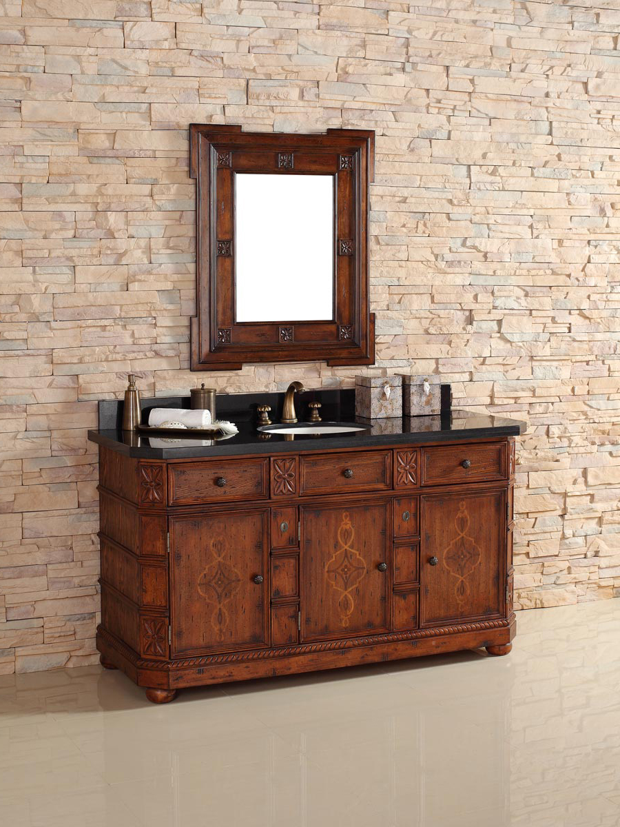 Shown with Absolute Black (Polished) Stone Top (backsplash shown is not available) Shown with Absolute Black (Polished) Stone Top (backsplash shown is not available)