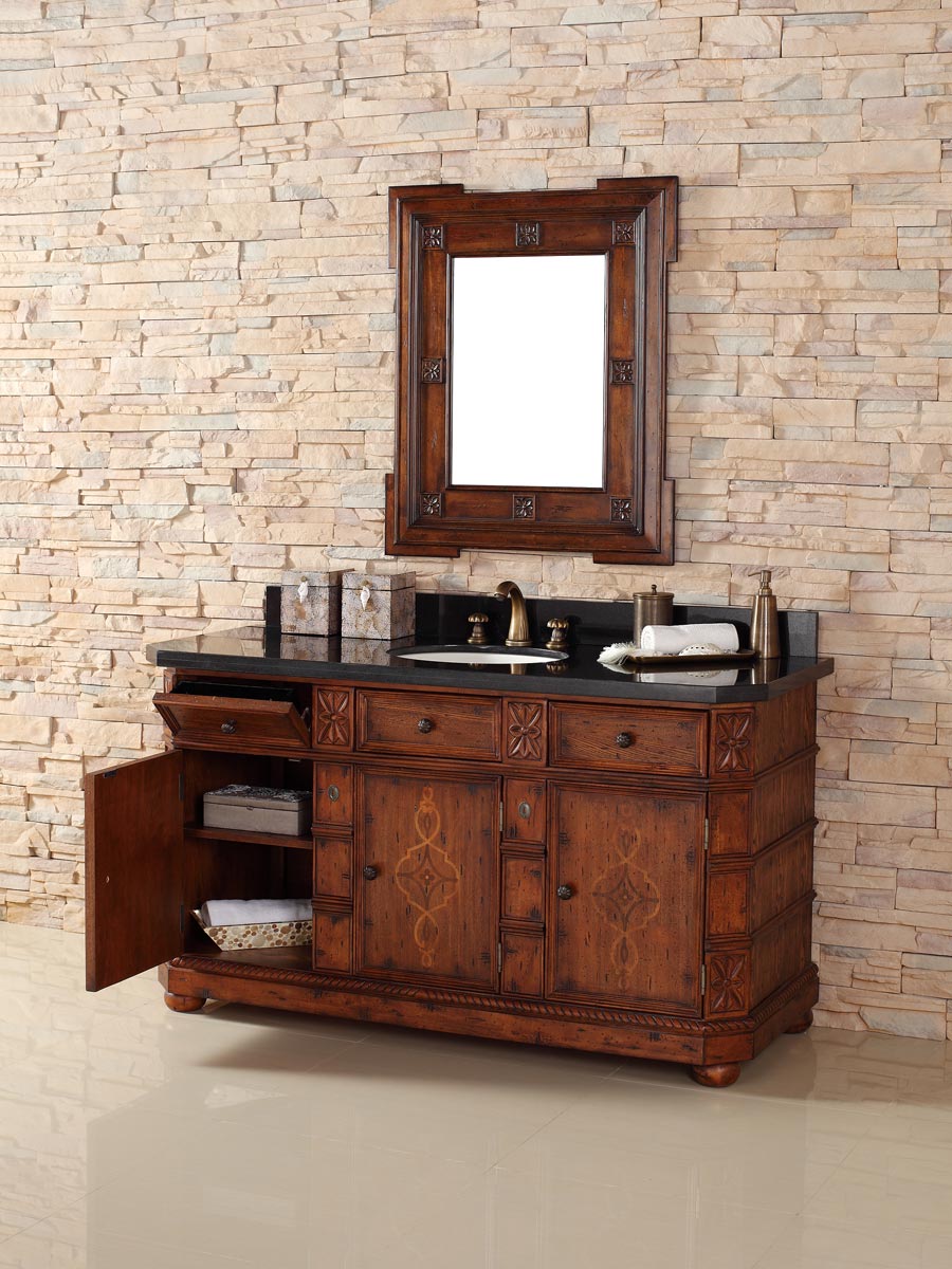 Shown with Absolute Black (Polished) Stone Top (backsplash shown is not available) Shown with Absolute Black (Polished) Stone Top (backsplash shown is not available)