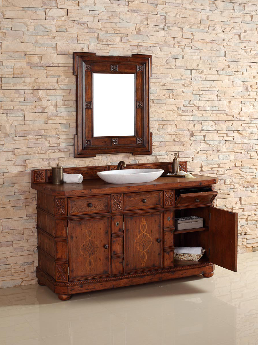 Shown with Wood Top (Vessel Sink Shown Not Included) Shown with Wood Top (Vessel Sink Shown Not Included)