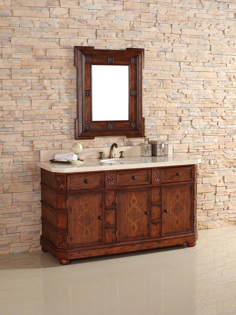 Shown with Galala Beige Marble Top (Backsplash shown is not available) Shown with Galala Beige Marble Top (Backsplash shown is not available)