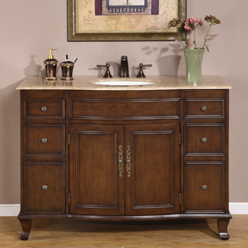 48" Norcia Single Bath Vanity - with Travertine Top 48" Norcia Single Bath Vanity - with Travertine Top