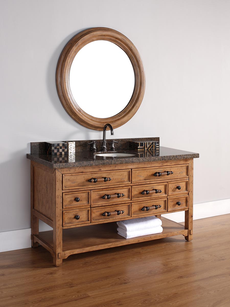 Shown with Tropical Brown Granite Top (Backsplash shown is not available) Shown with Tropical Brown Granite Top (Backsplash shown is not available)