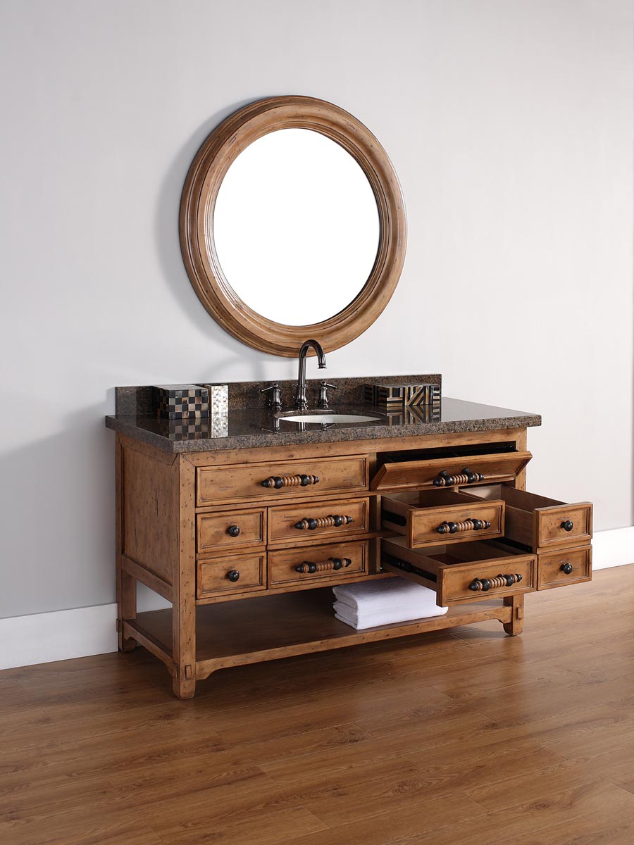 Shown with Tropical Brown Granite Top (Backsplash shown is not available) Shown with Tropical Brown Granite Top (Backsplash shown is not available)