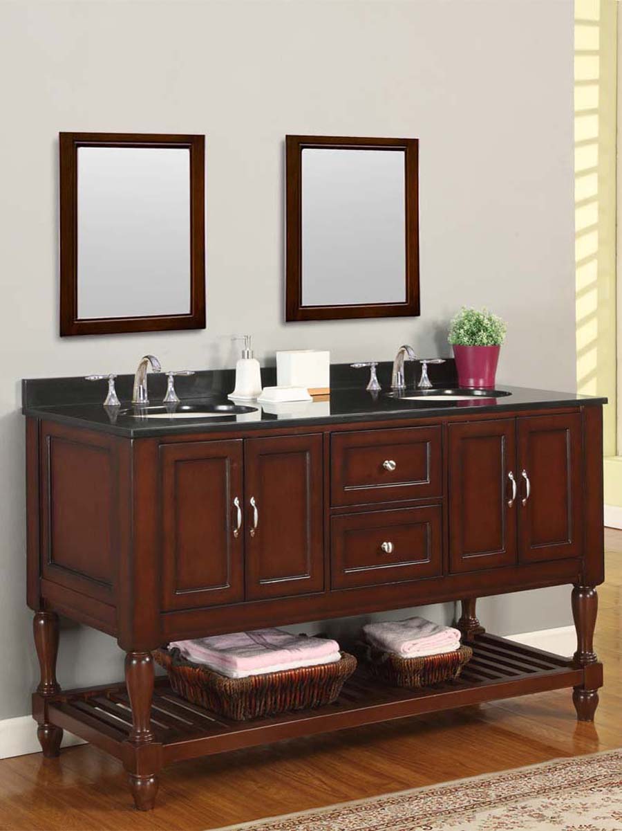 60 Bridgeport Double Sink Vanity Espresso Bathgems Com