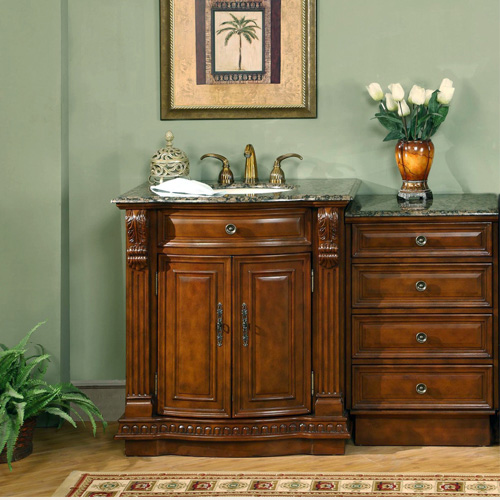 Vanity with optional drawer bank Vanity with optional drawer bank
