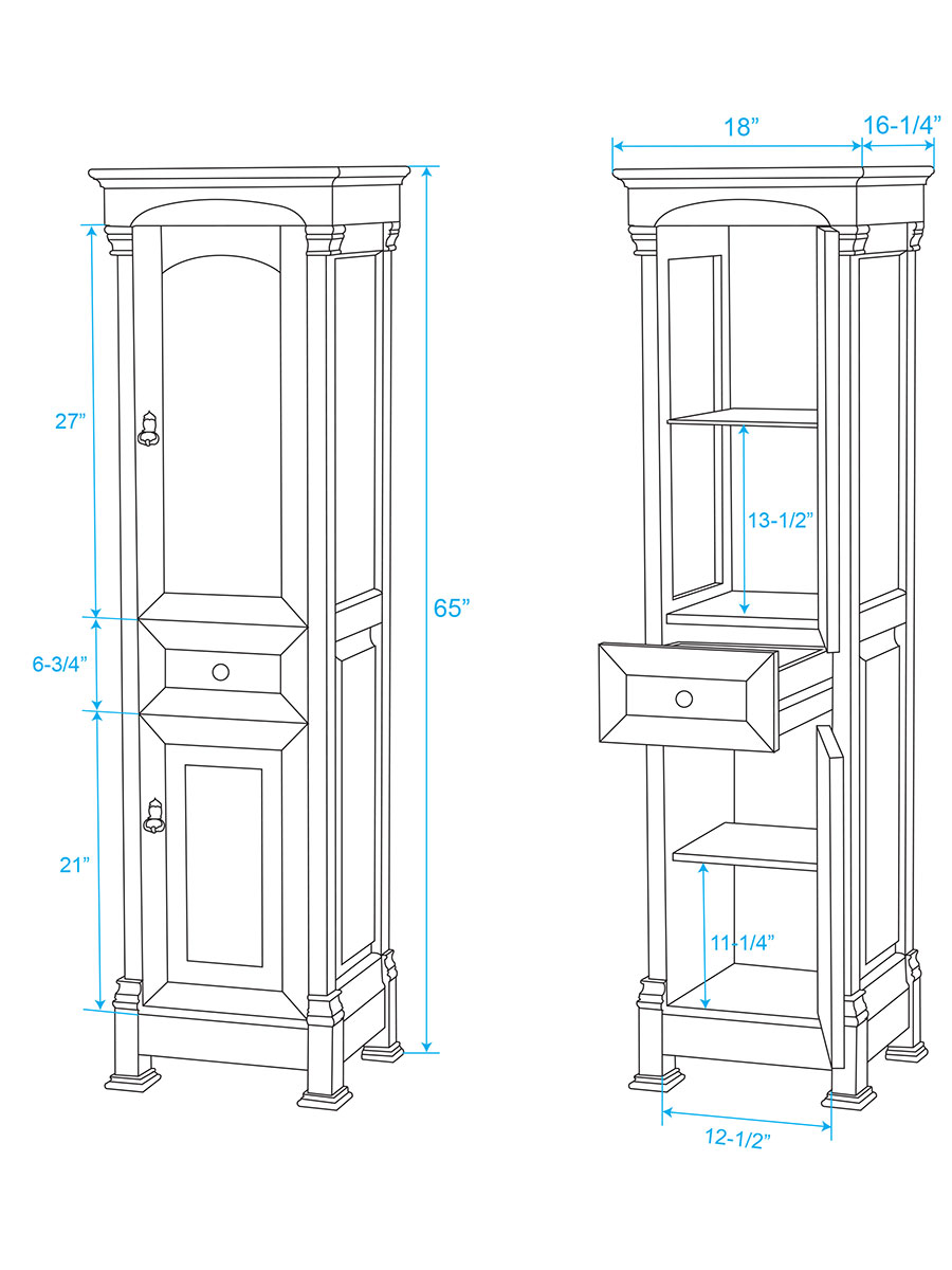 55" Andover Single Bath Vanity - Black - Bathgems.com