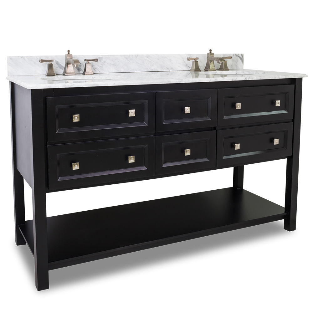 60" Aliso Creek Double Vanity with white marble top 60" Aliso Creek Double Vanity with white marble top
