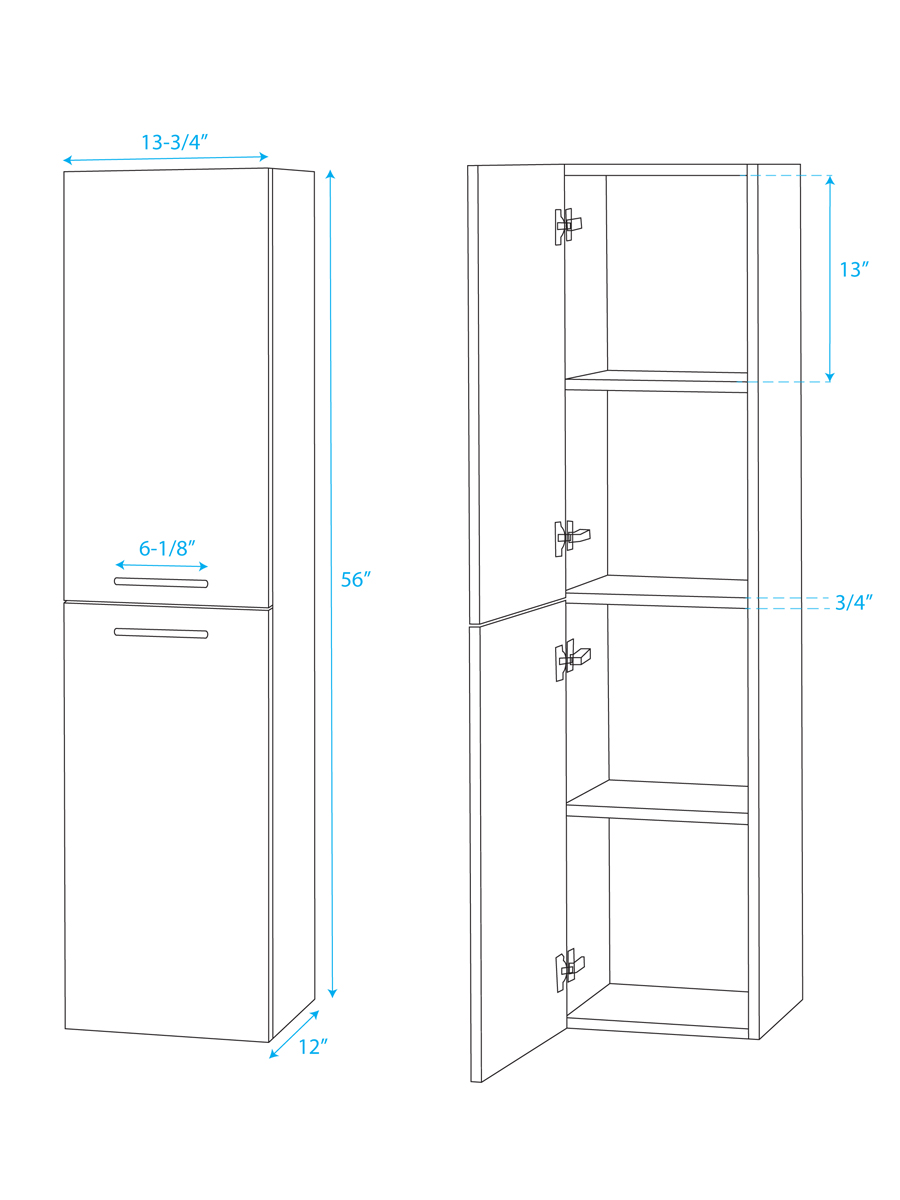 Optional Wall Cabinet - Dimensions