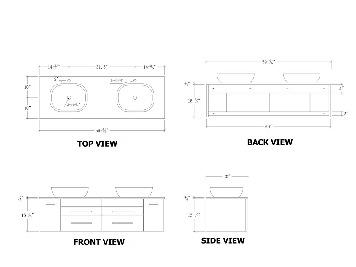 Bathroom Size For Double Vanity