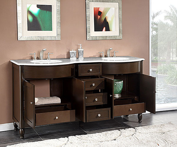 Two Double-Door Cabinets and Six Drawers Two Double-Door Cabinets and Six Drawers