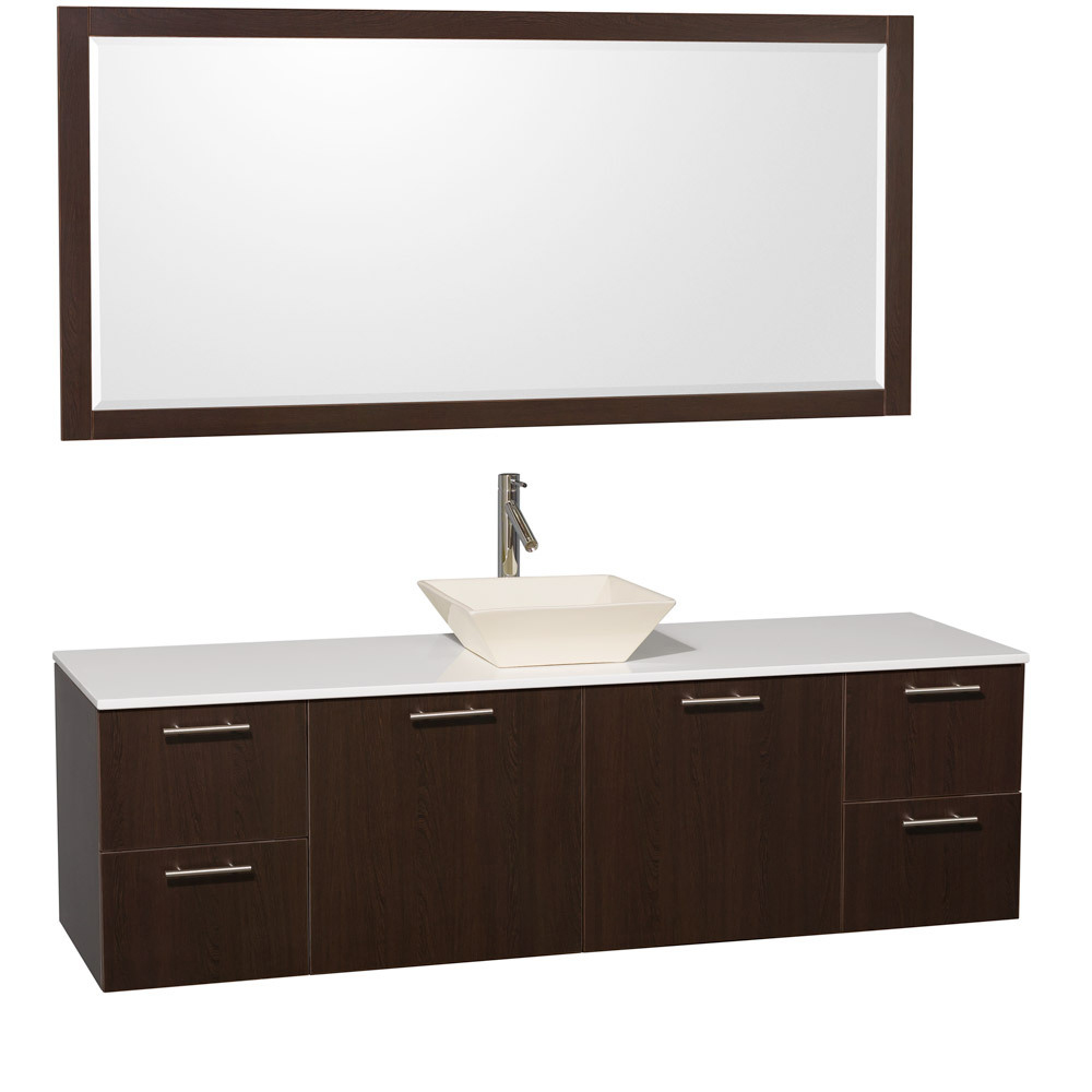 Artificial Stone Top - with Bone Porcelain Sink Artificial Stone Top - with Bone Porcelain Sink