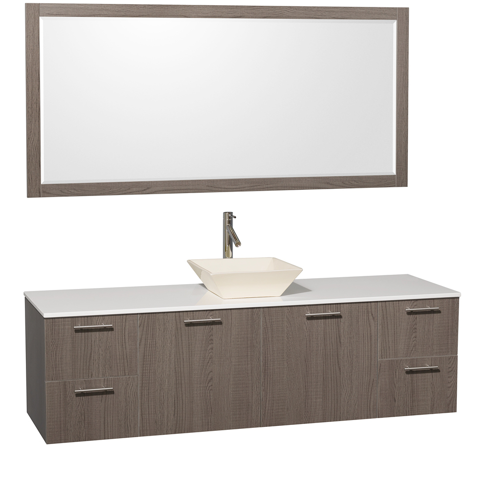 Artificial Stone Top - with Bone Porcelain Sink Artificial Stone Top - with Bone Porcelain Sink
