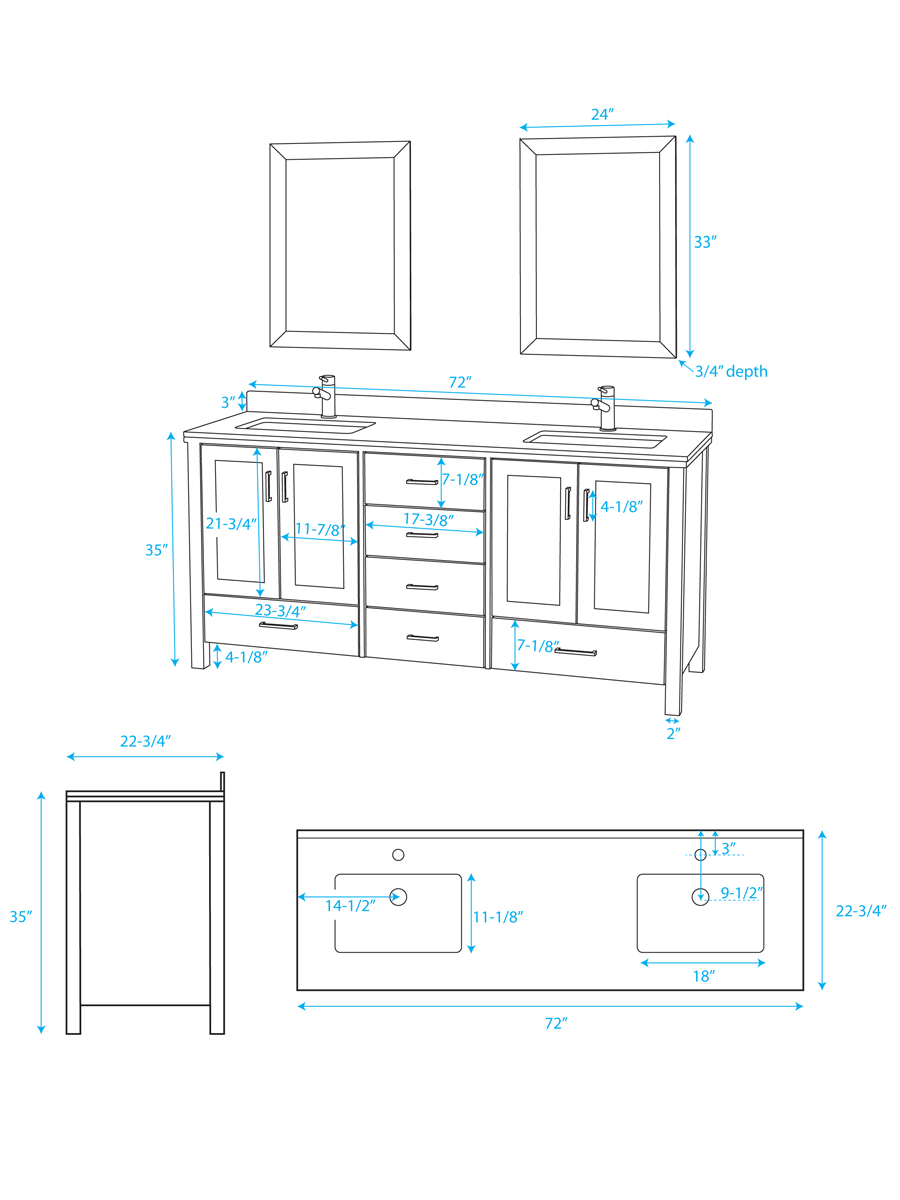 Double Sink Vanity Dimensions Bruin Blog