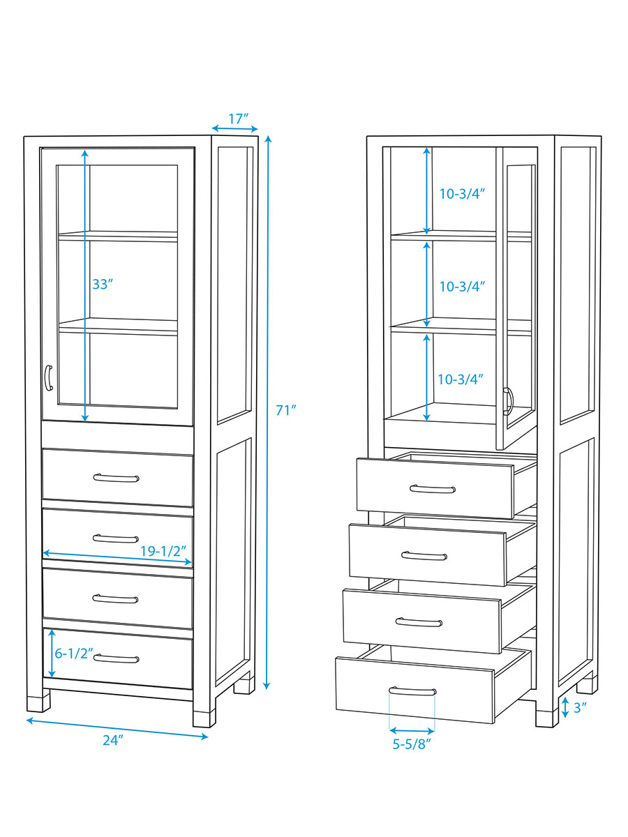 Modern Double Sink Cabinet Width for Small Space