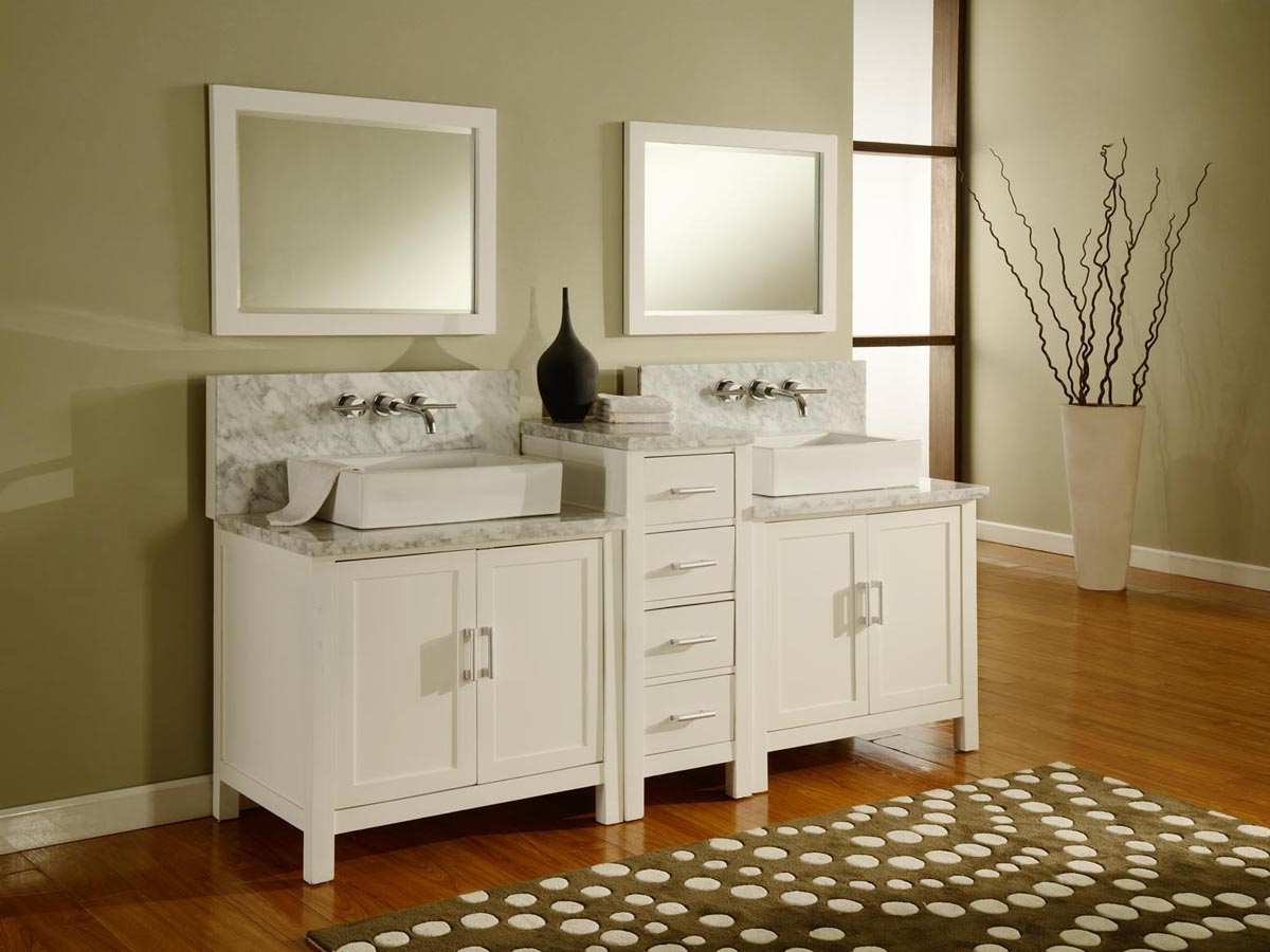 84 Torrington Double Vessel Sink Vanity White Bathgems Com