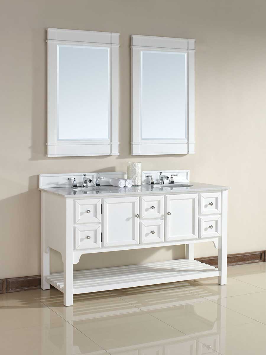 60" South Hampton Double Sink Vanity - Pure White 60" South Hampton Double Sink Vanity - Pure White