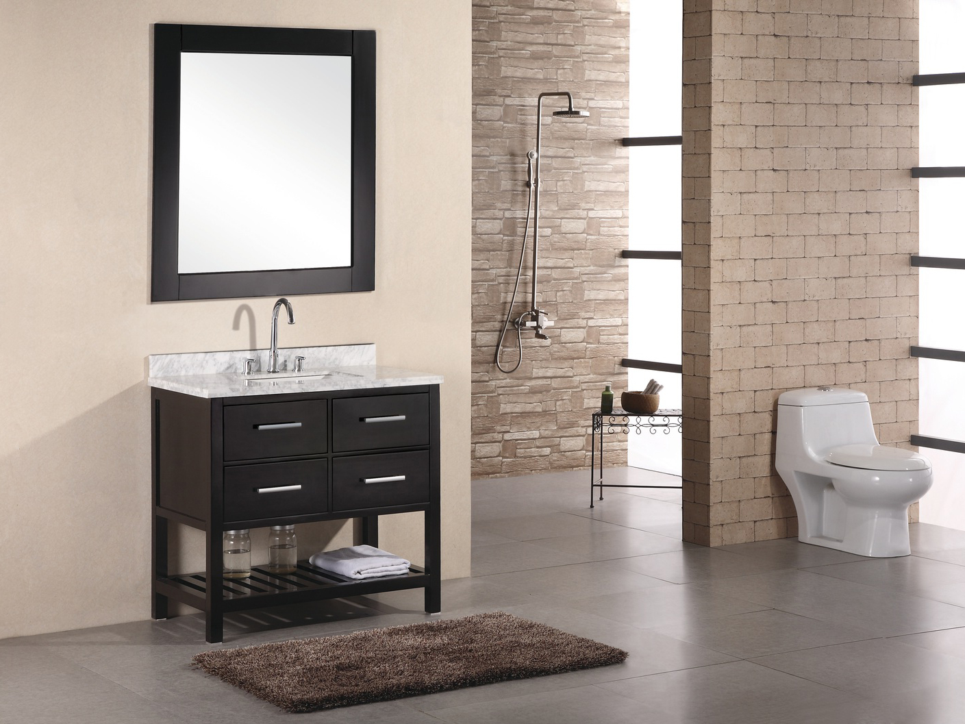 35.5" London Single Vanity with included mirror