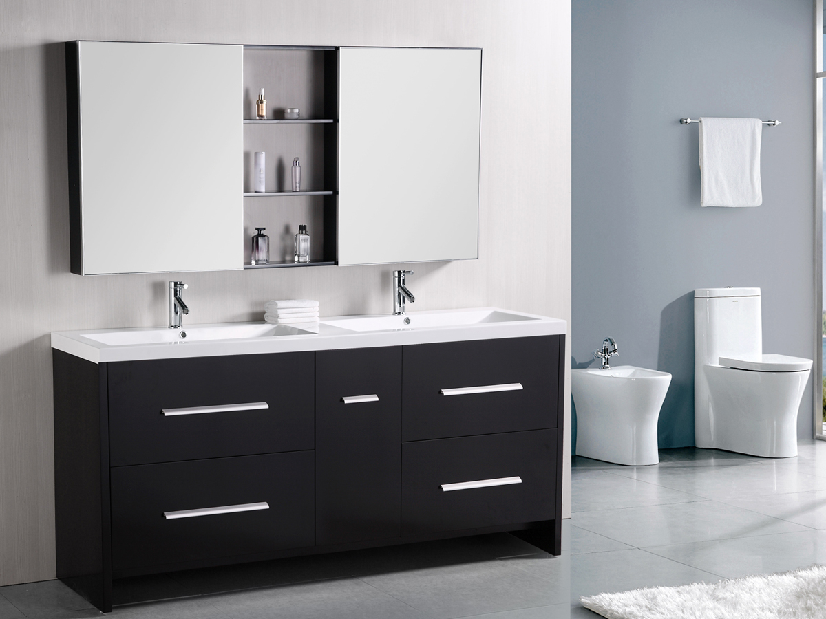 72 Perfecta Double  Sink  Vanity Bathgems com