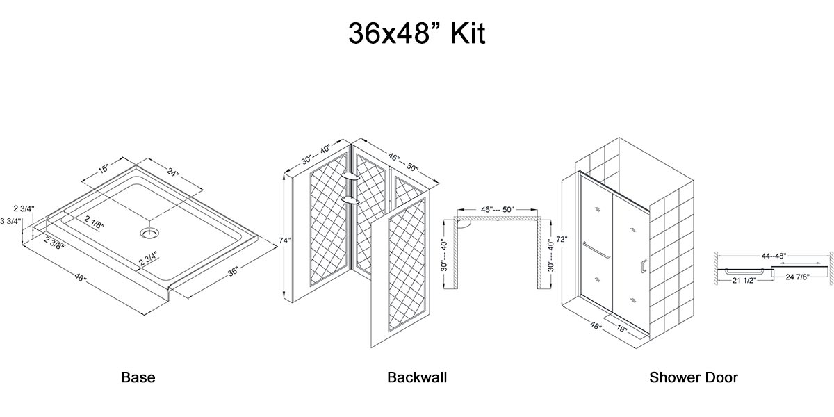 36x48" Kit - Dimensions 36x48" Kit - Dimensions