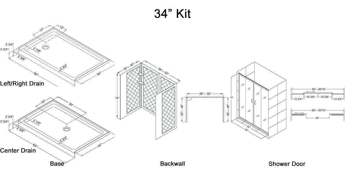 34" Kit - DImensions 34" Kit - DImensions