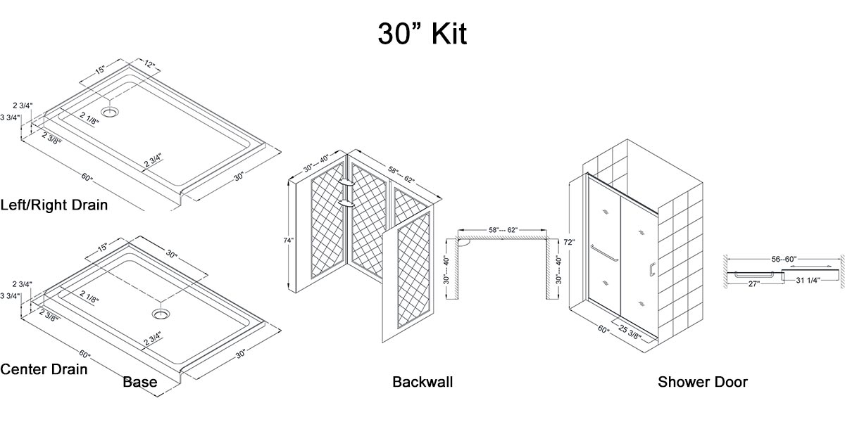30" Kit - Dimensions 30" Kit - Dimensions