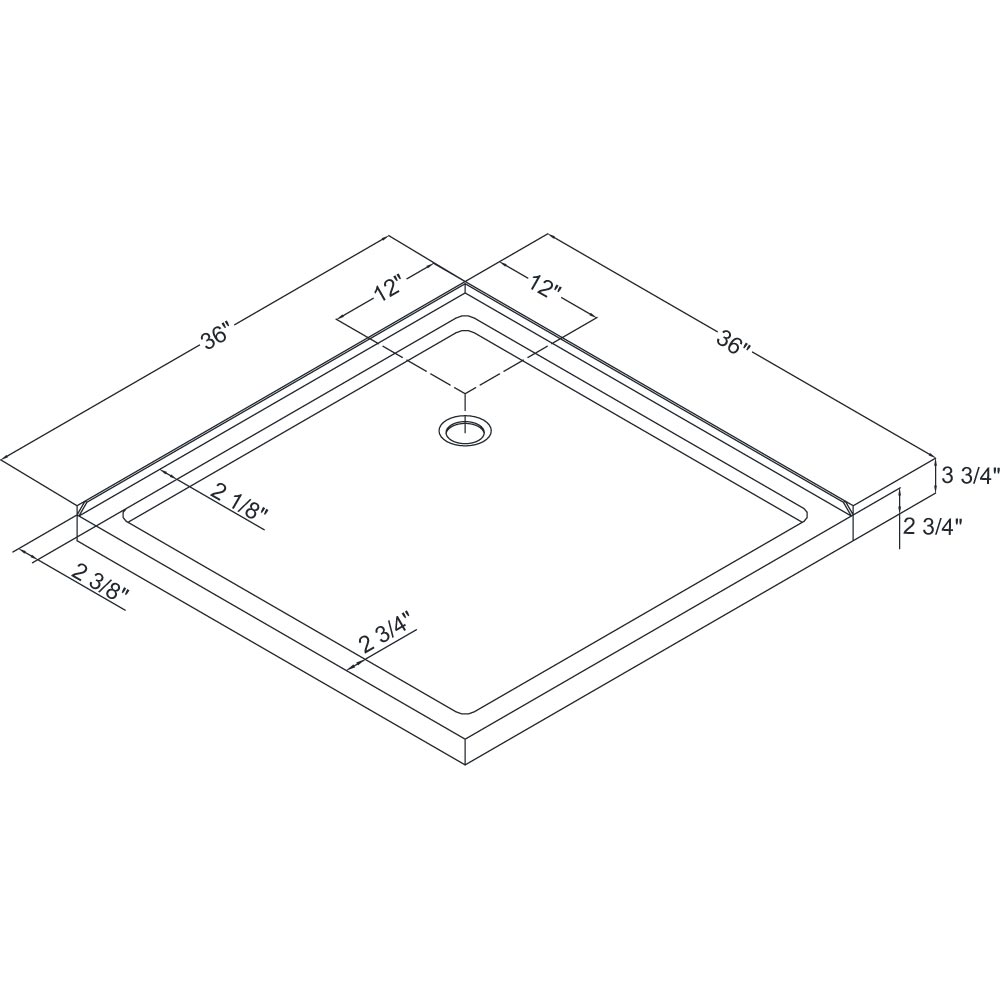 DreamLine Cornerview Framed Sliding Shower  Enclosure 36 