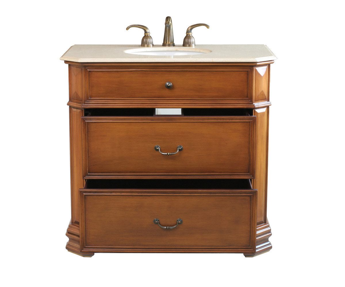 Ball Bearing Drawer Glides and Antique Brass Hardware