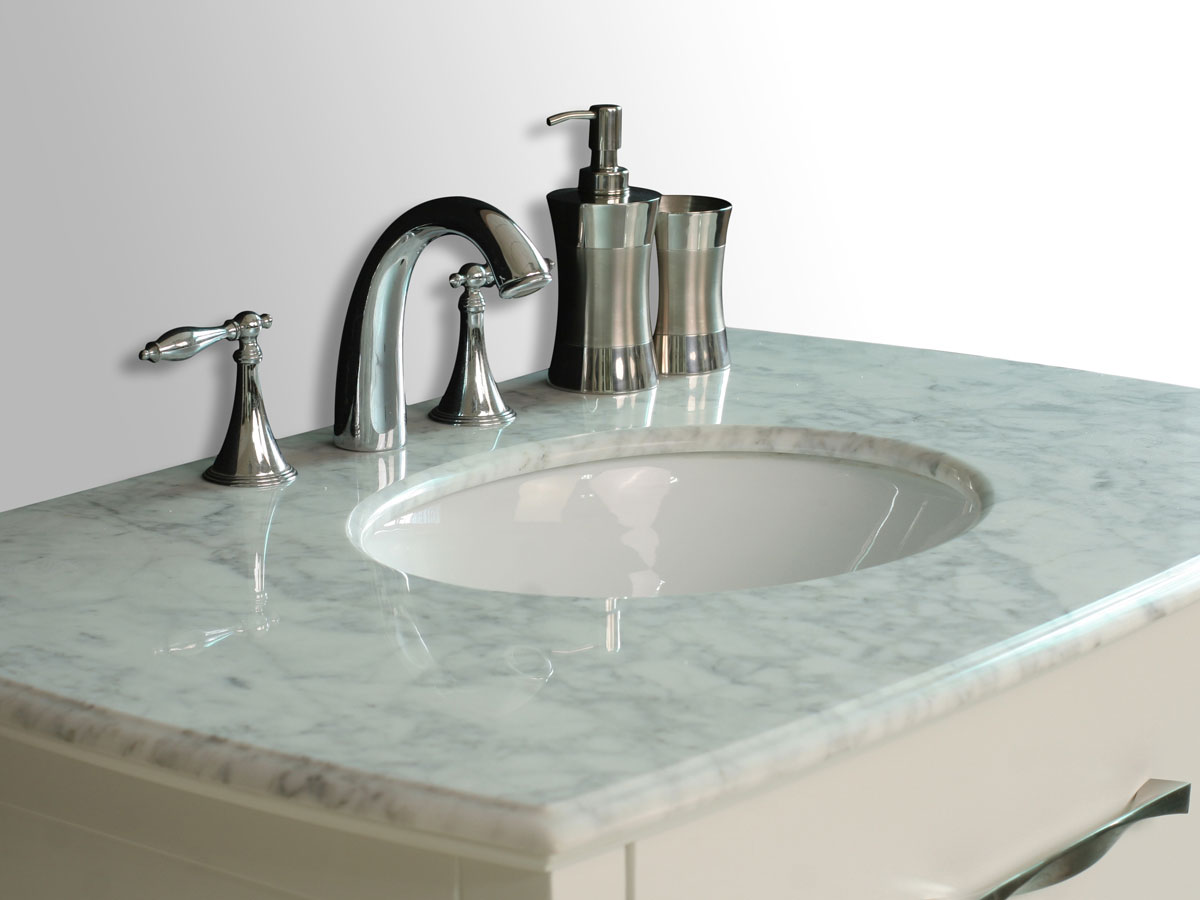 Italian Carrera White Marble top Italian Carrera White Marble top