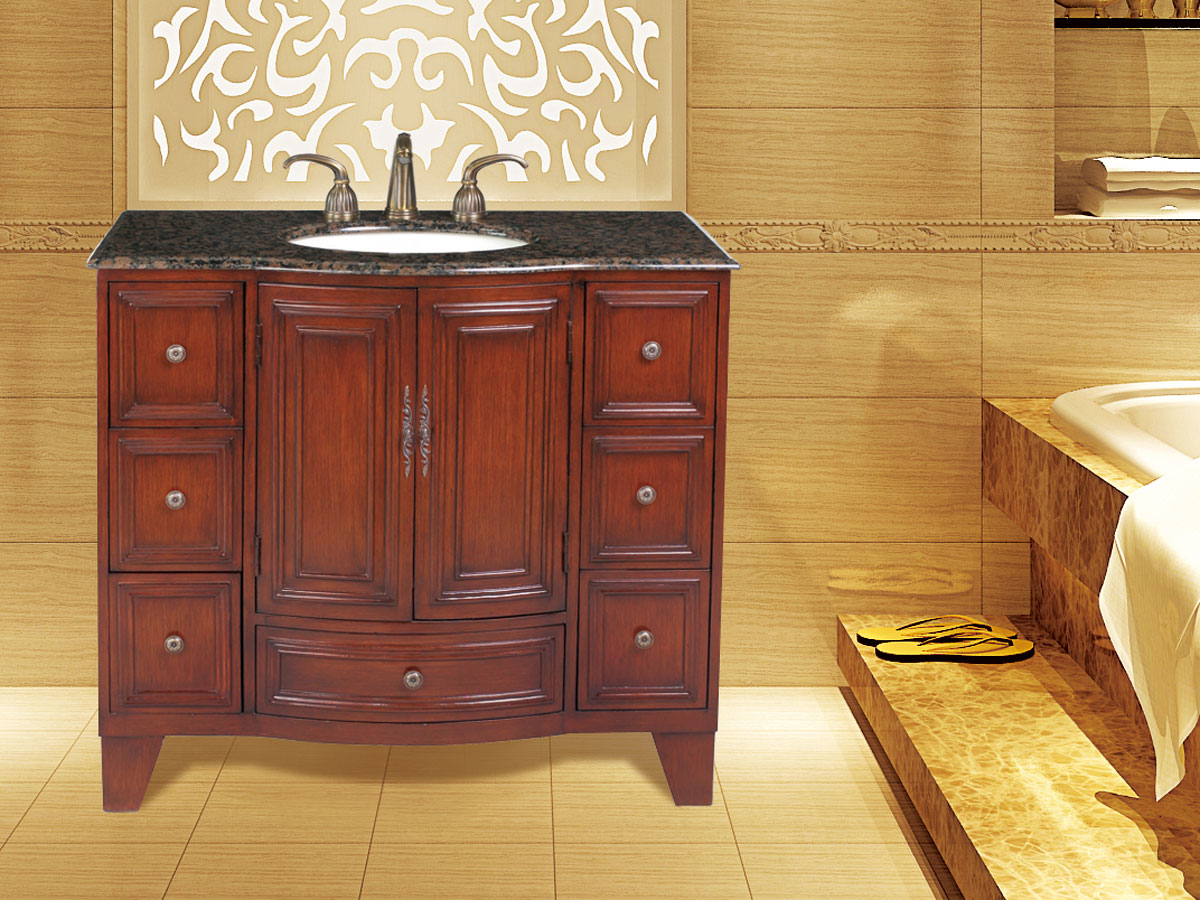 40" Grand Cheswick Single Vanity - with Baltic Brown Top 40" Grand Cheswick Single Vanity - with Baltic Brown Top
