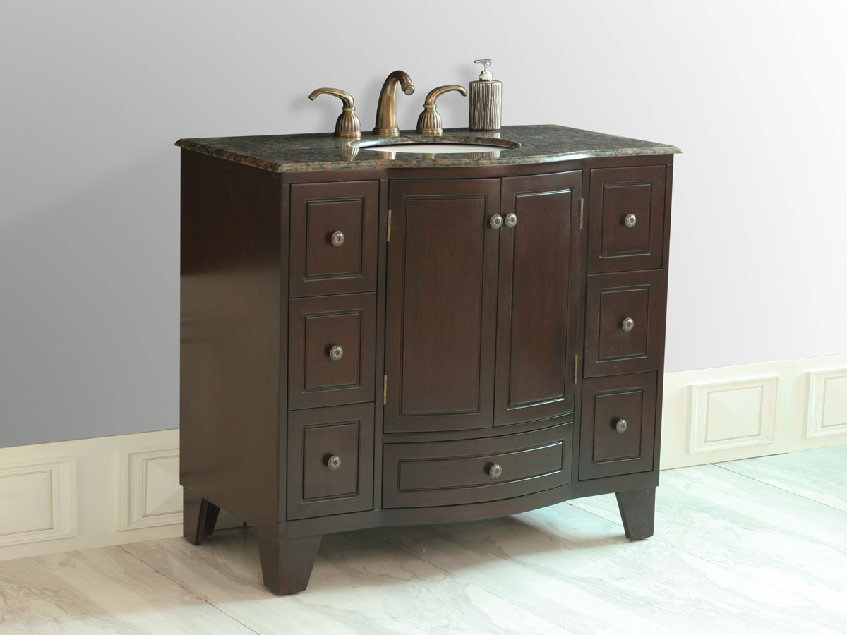 40" Grand Cheswick Single Vanity - with Baltic Brown Top 40" Grand Cheswick Single Vanity - with Baltic Brown Top