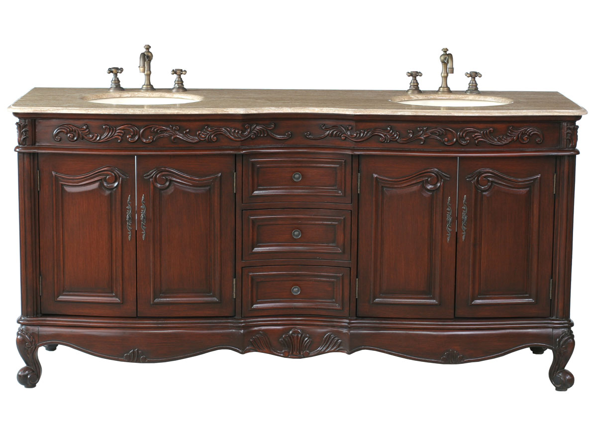 Cherry Finish - with intricate detailing all along cabinet Cherry Finish - with intricate detailing all along cabinet