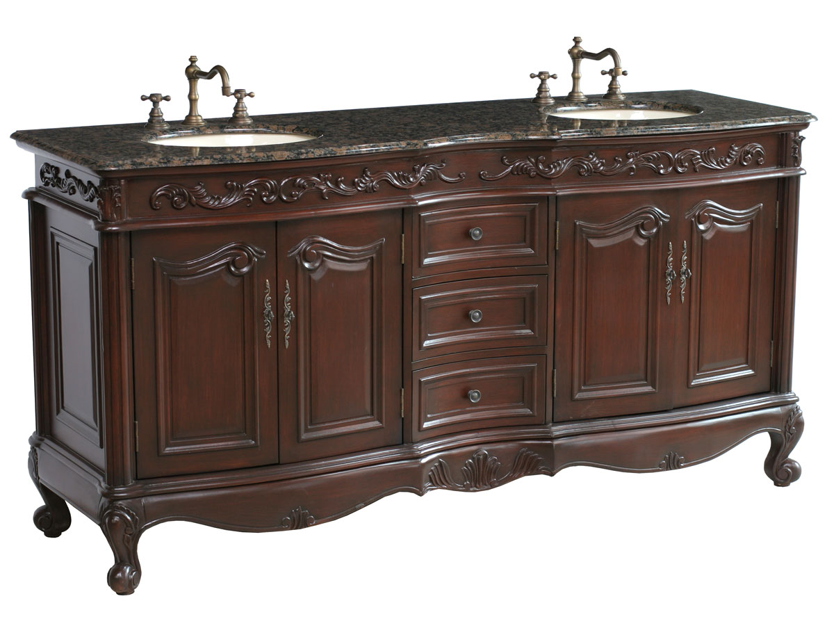 Cherry Finish - with intricate detailing all along cabinet Cherry Finish - with intricate detailing all along cabinet