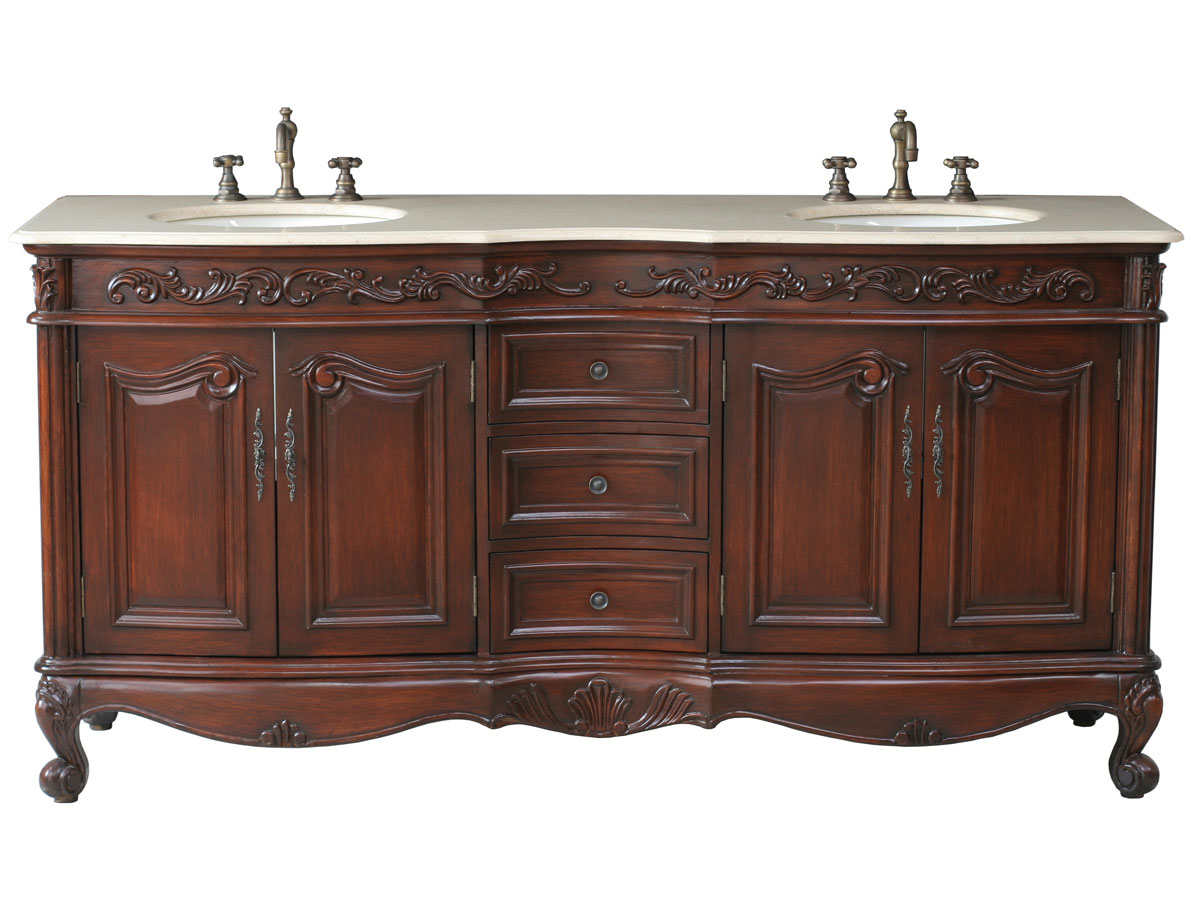Cherry Finish - with intricate detailing all along cabinet Cherry Finish - with intricate detailing all along cabinet