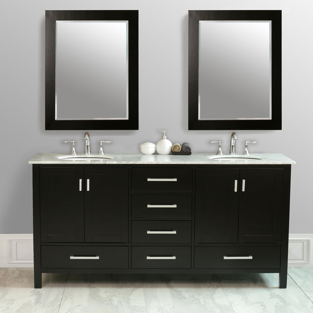 72" Malibu Double Vanity with included mirrors 72" Malibu Double Vanity with included mirrors